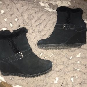 Björndal all black wedge heels